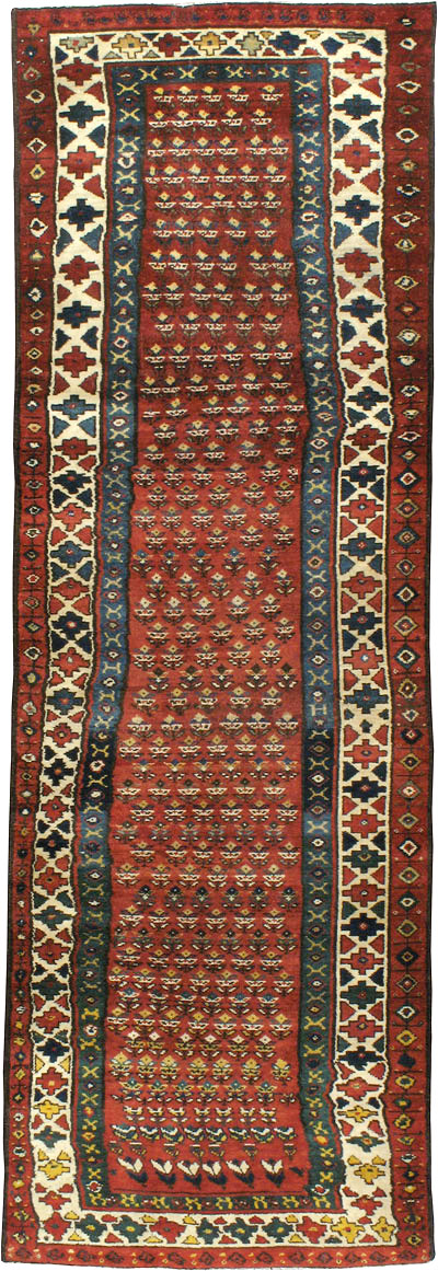 Antique Persian Hamadan Runner, No.9496 - Staging