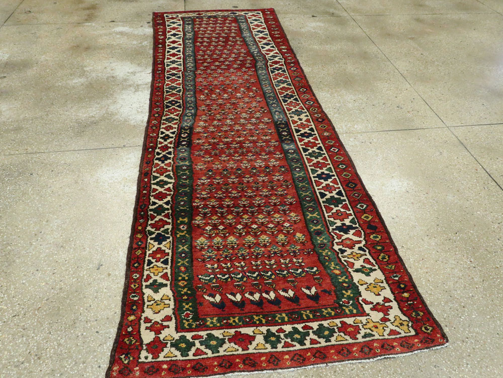 Antique Persian Hamadan Runner, No.9496 - Staging