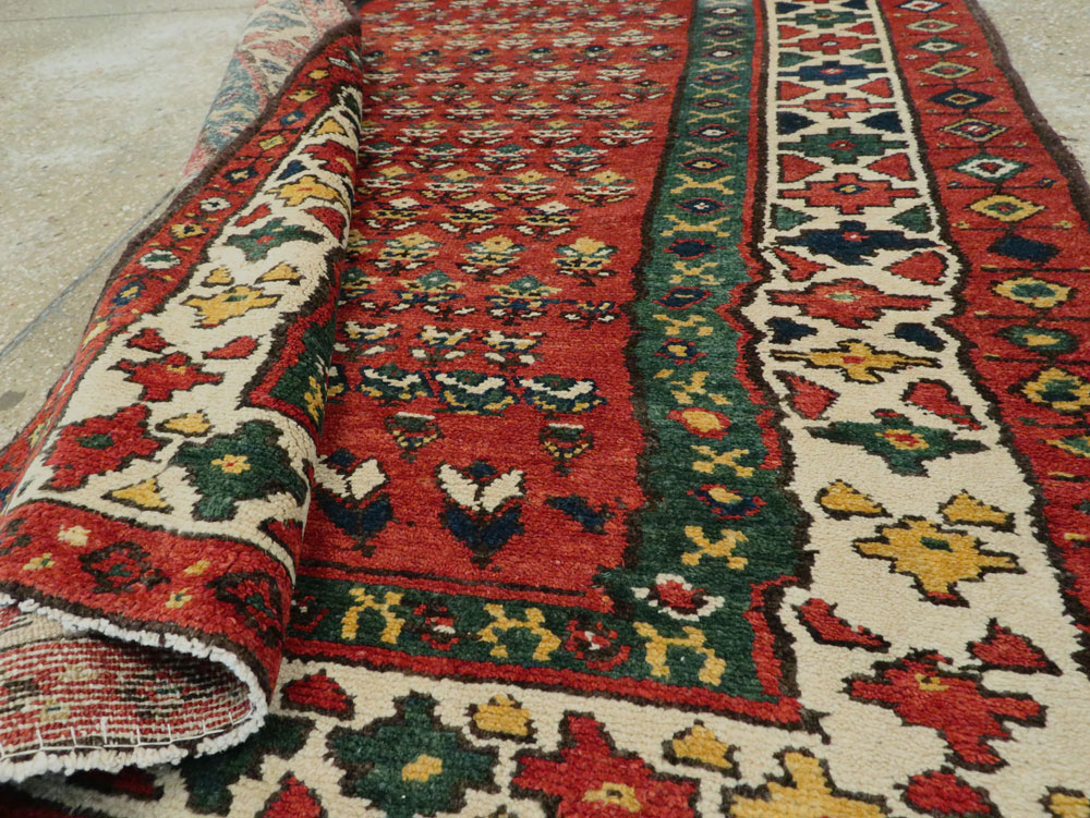 Antique Persian Hamadan Runner, No.9496 - Staging