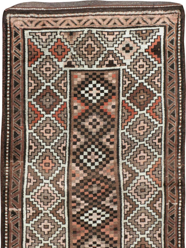 Antique Persian Kurdish Runner, No.9526 - Staging