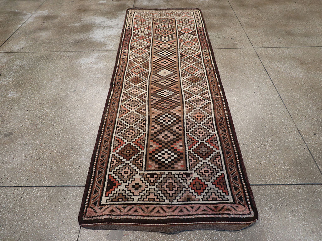 Antique Persian Kurdish Runner, No.9526 - Staging