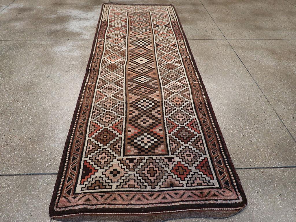 Antique Persian Kurdish Runner, No.9526 - Staging