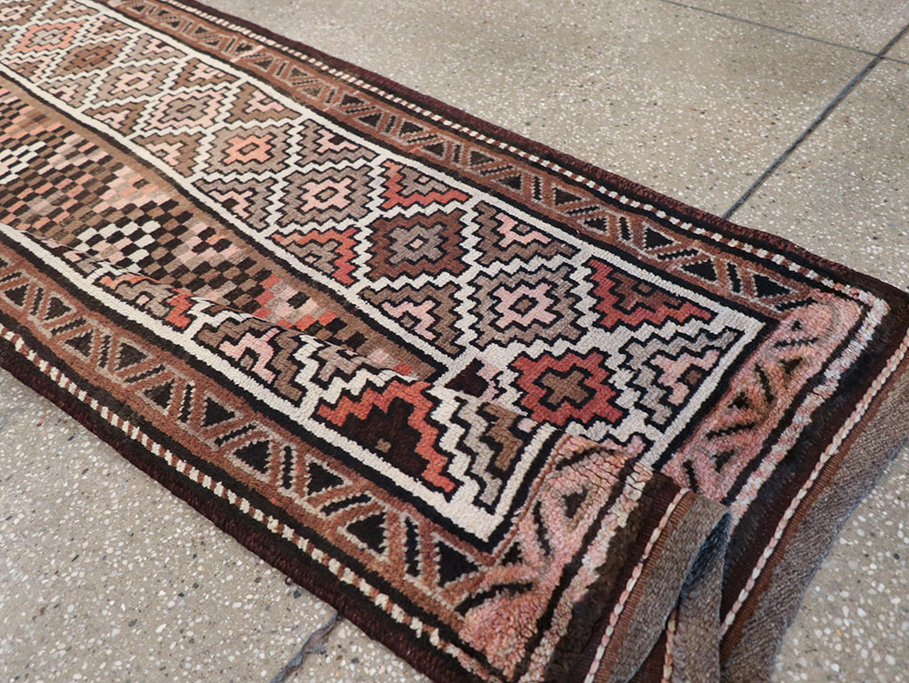 Antique Persian Kurdish Runner, No.9526 - Staging