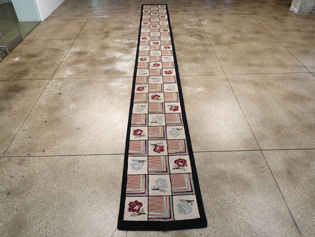 A Hook Rug Runner, No.9528 - Staging
