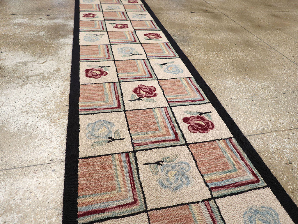 A Hook Rug Runner, No.9528 - Staging