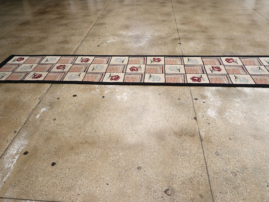 A Hook Rug Runner, No.9528 - Staging