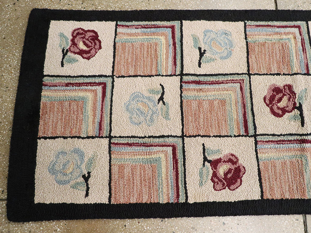 A Hook Rug Runner, No.9528 - Staging