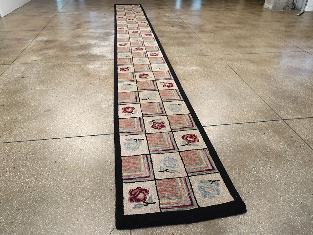 A Hook Rug Runner, No.9528 - Staging