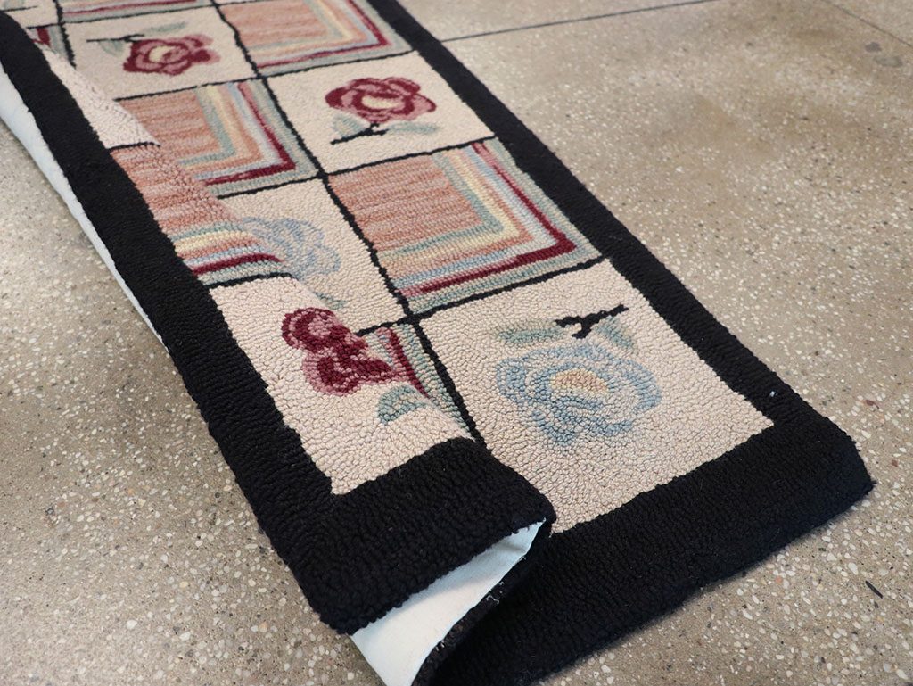 A Hook Rug Runner, No.9528 - Staging