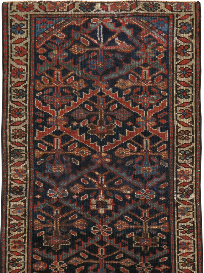 Antique Persian Kurdish Runner, No.9530 - Staging