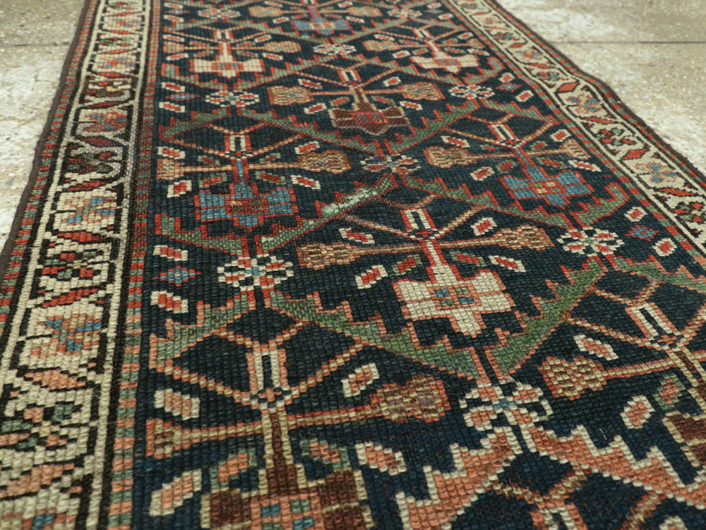 Antique Persian Kurdish Runner, No.9530 - Staging
