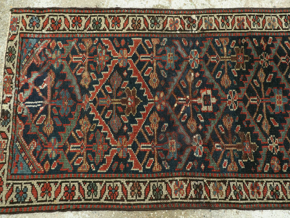 Antique Persian Kurdish Runner, No.9530 - Staging