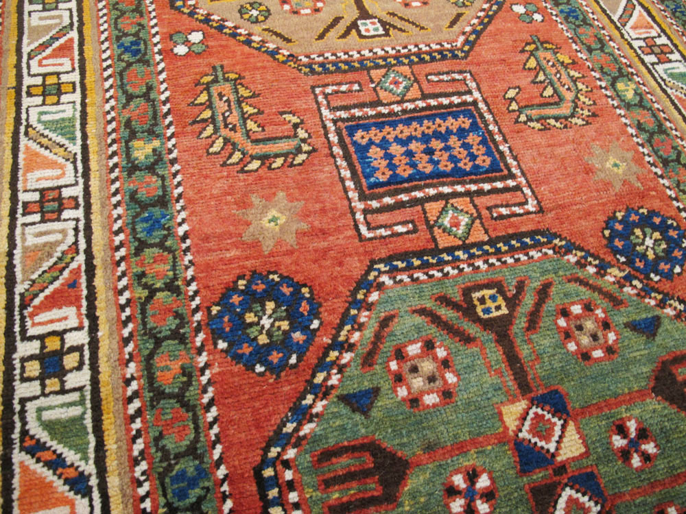 Antique Persian Heriz Long Runner, No.9566 - Staging
