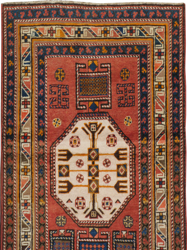 Antique Persian Heriz Long Runner, No.9566 - Staging