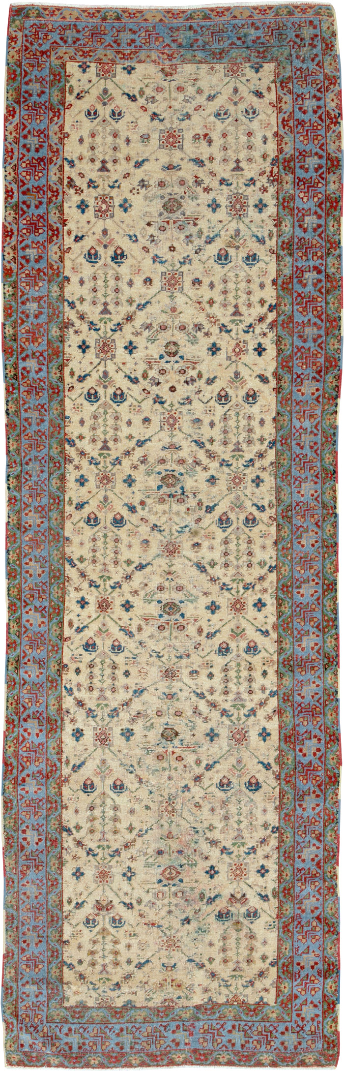 Antique Persian Mahal Runner, No.9585 - Staging