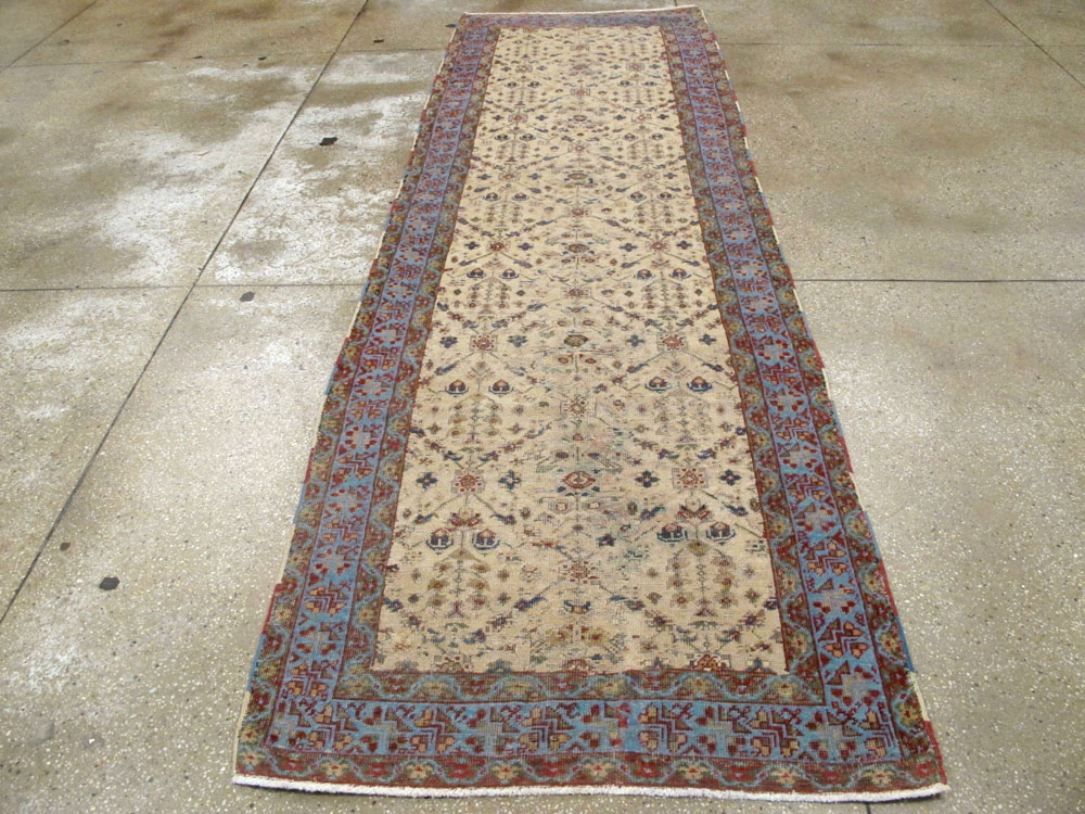 Antique Persian Mahal Runner, No.9585 - Staging
