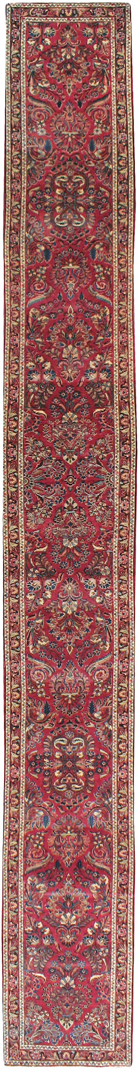 Antique Persian Lilihan Long Runner, No.9596 - Staging