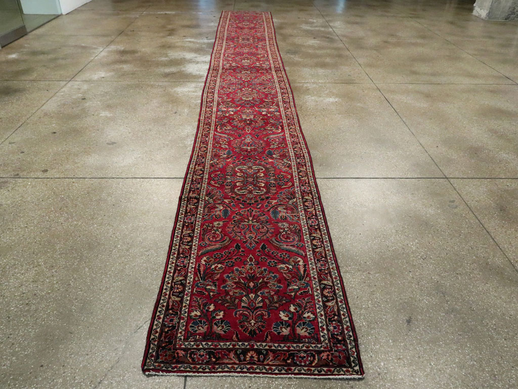 Antique Persian Lilihan Long Runner, No.9596 - Staging