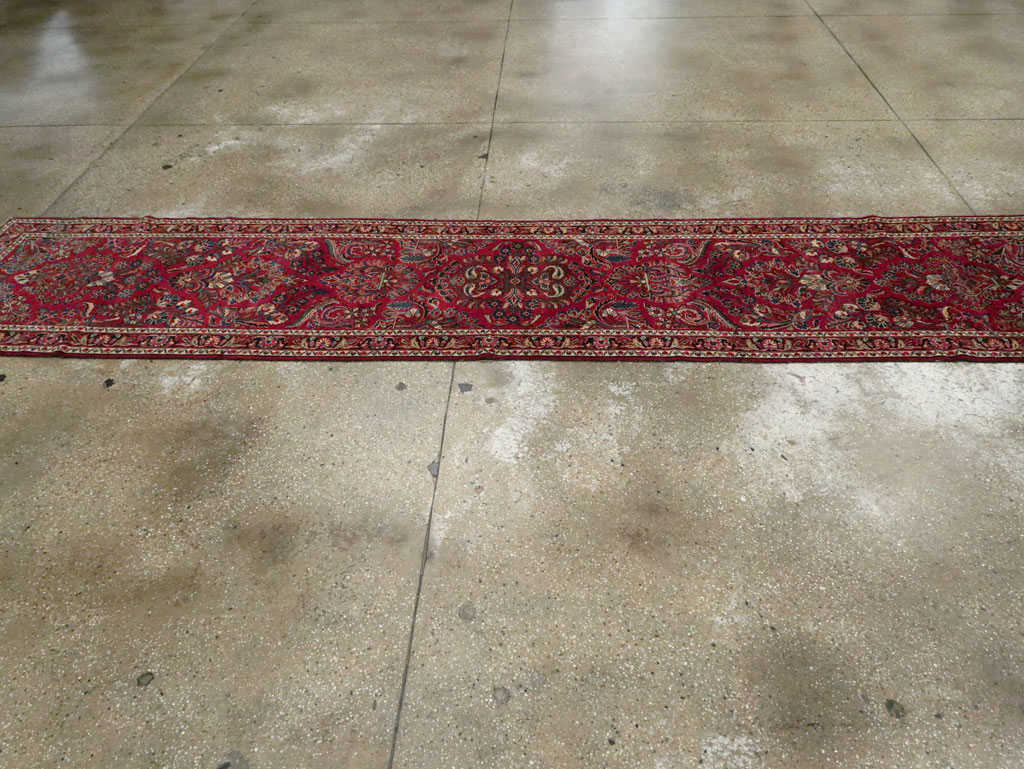 Antique Persian Lilihan Long Runner, No.9596 - Staging