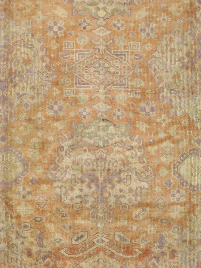 Antique Oushak Square Carpet, No.9603 - Staging