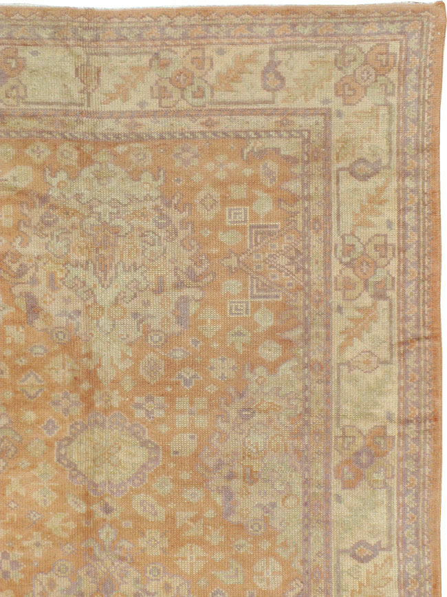 Antique Oushak Square Carpet, No.9603 - Staging