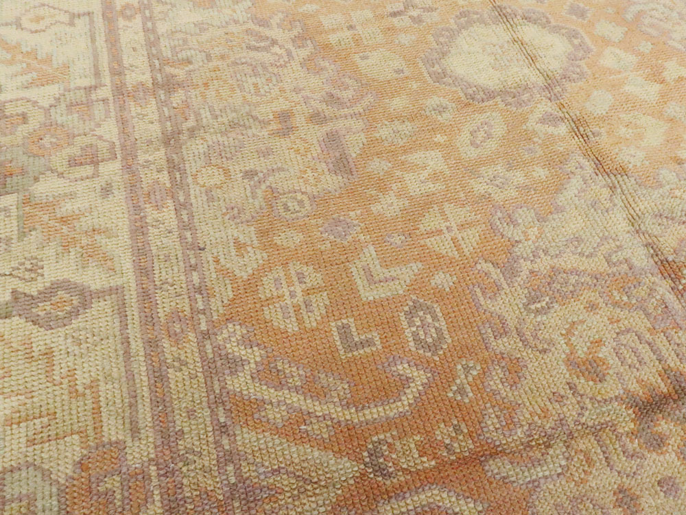 Antique Oushak Square Carpet, No.9603 - Staging
