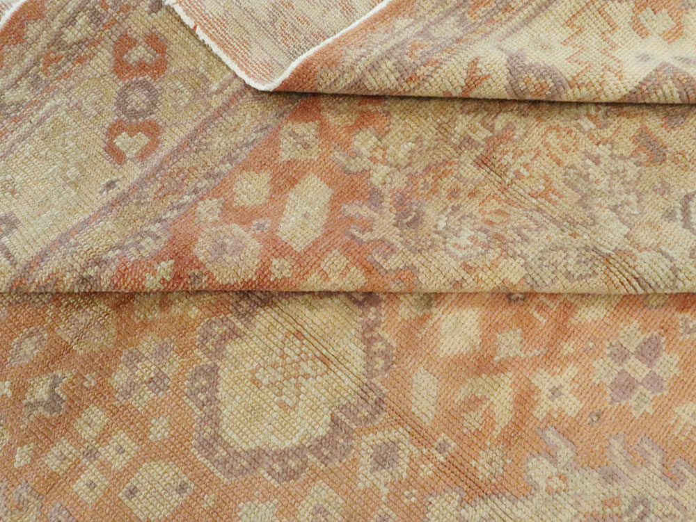 Antique Oushak Square Carpet, No.9603 - Staging