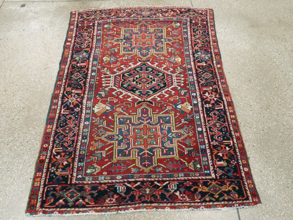 Antique Persian Karajeh Rug, No.9649 - Staging