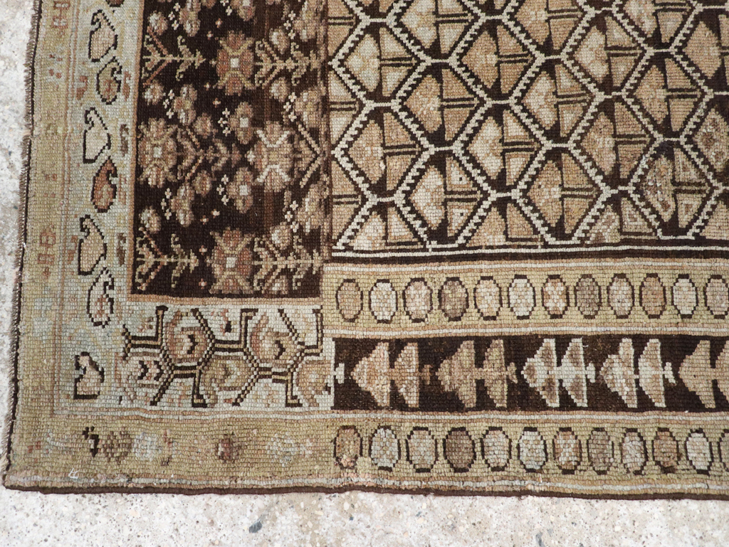 Antique Persian Kurdish Rug, No.9656 - Staging