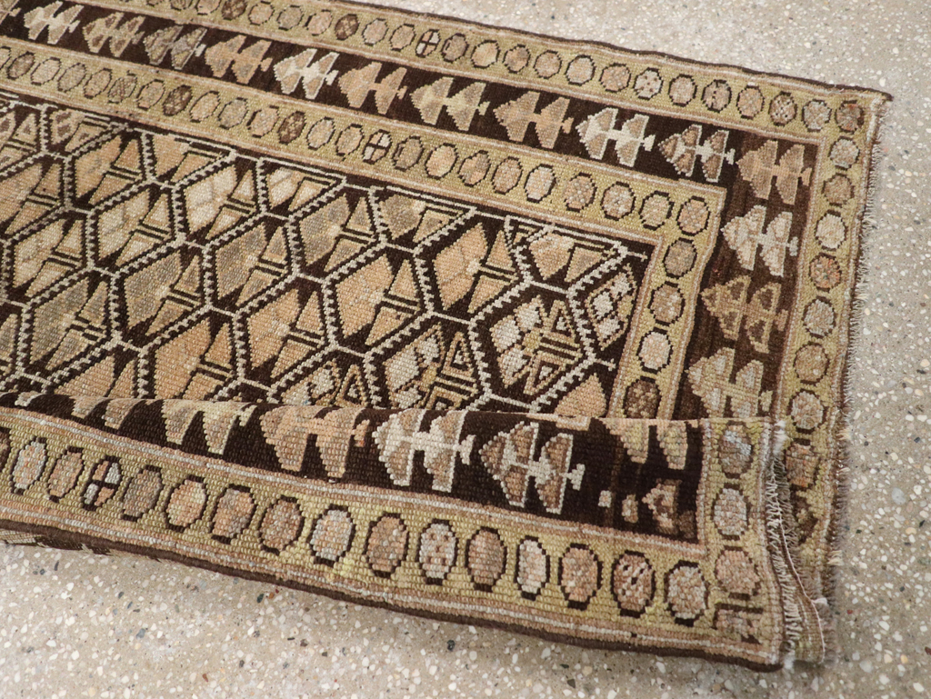 Antique Persian Kurdish Rug, No.9656 - Staging