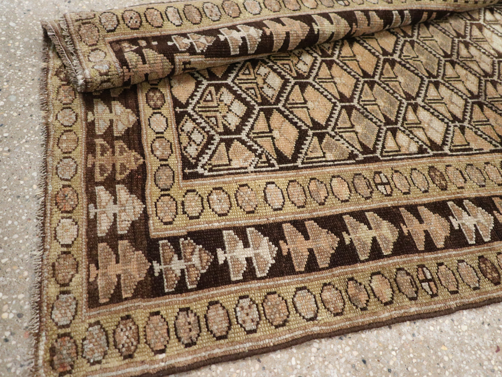 Antique Persian Kurdish Rug, No.9656 - Staging