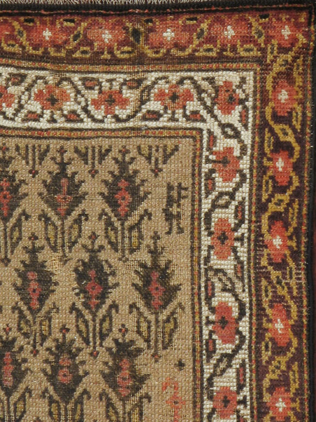 Antique Persian Kurdish Rug, No.9657 - Staging