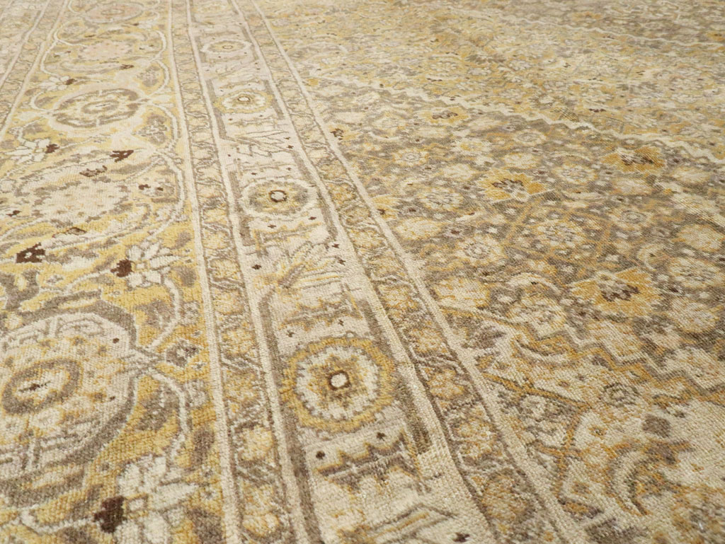 Antique Persian Tabriz Carpet, No.9669 - Staging