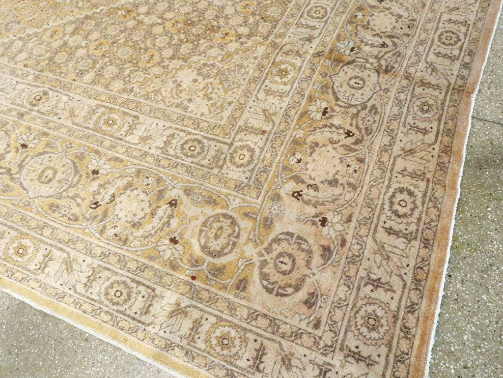 Antique Persian Tabriz Carpet, No.9669 - Staging