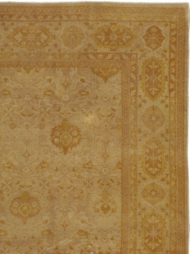 Antique Indian Lahore Square Carpet, No.9726 - Staging