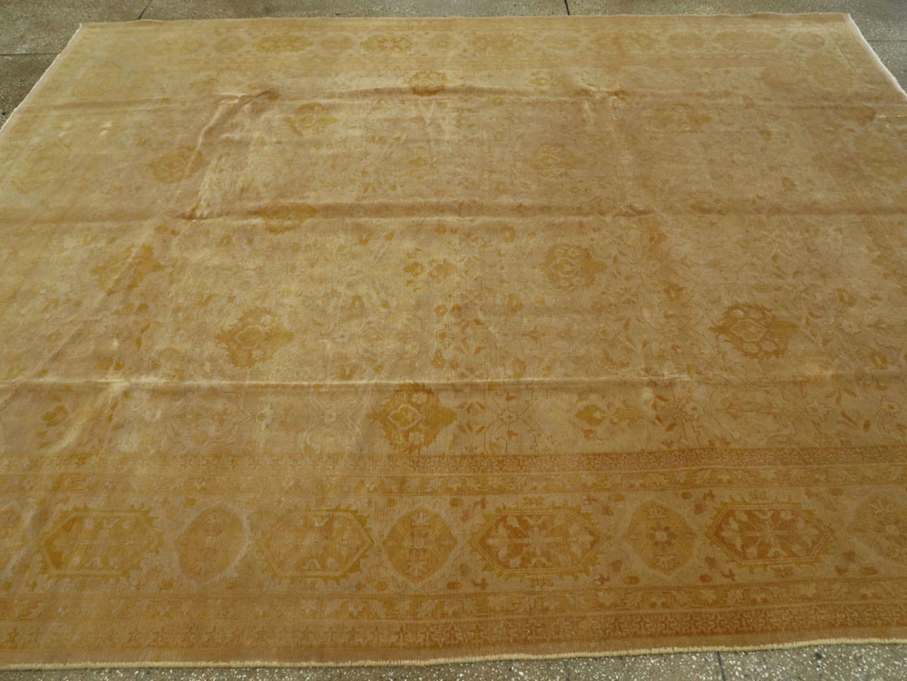 Antique Indian Lahore Square Carpet, No.9726 - Staging