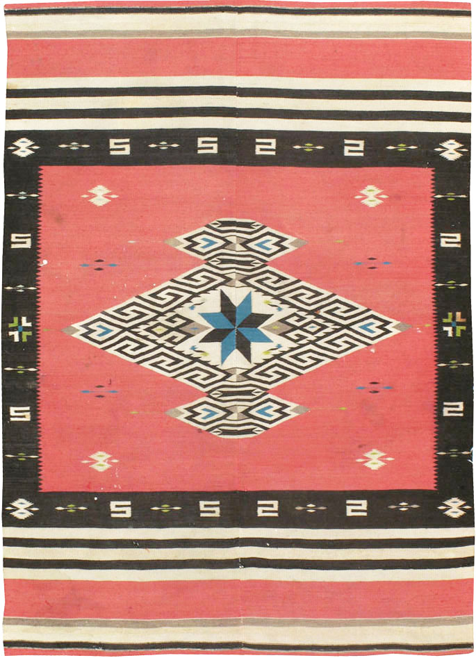 Vintage Navajo Kilim, No.9778 - Staging