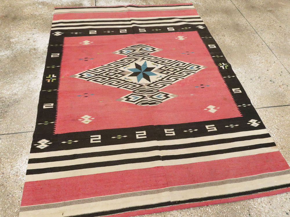 Vintage Navajo Kilim, No.9778 - Staging