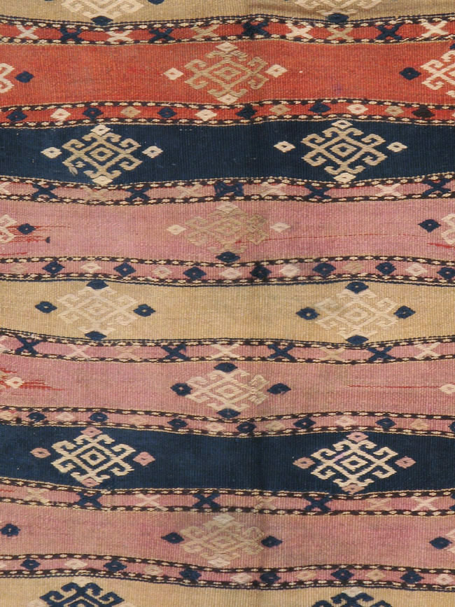 Vintage Afghan Flatweave Kilim Large Gallery Carpet, No.9796 - Staging