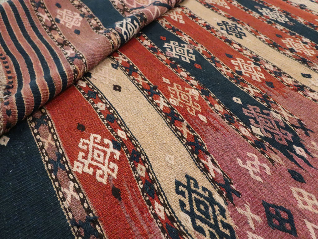 Vintage Afghan Flatweave Kilim Large Gallery Carpet, No.9796 - Staging