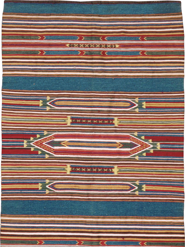 Vintage Persian Flatweave Kilim Runner, No.9799 - Staging