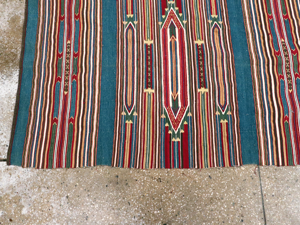 Vintage Persian Flatweave Kilim Runner, No.9799 - Staging