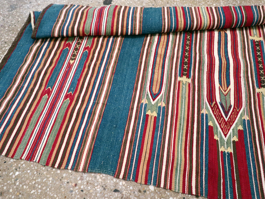 Vintage Persian Flatweave Kilim Runner, No.9799 - Staging