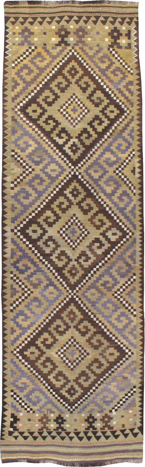 Vintage Scandinavian Flatweave Kilim Runner, No.9812 - Staging