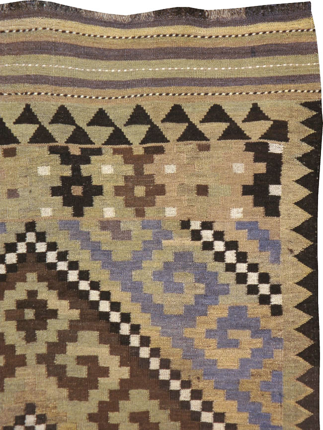 Vintage Scandinavian Flatweave Kilim Runner, No.9812 - Staging