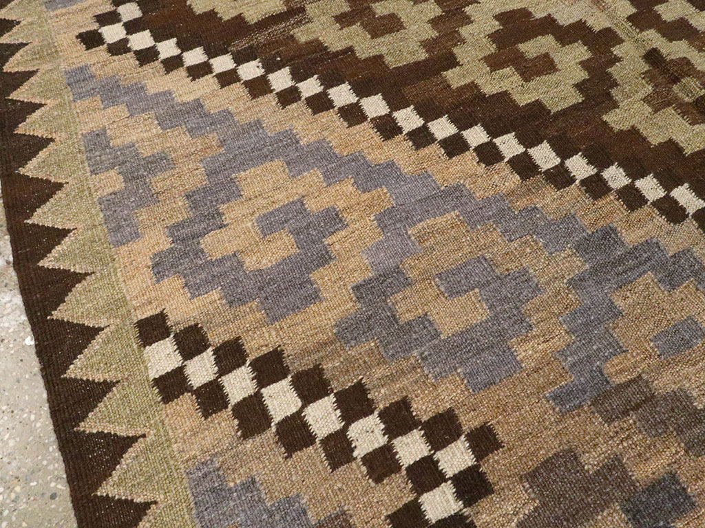 Vintage Scandinavian Flatweave Kilim Runner, No.9812 - Staging