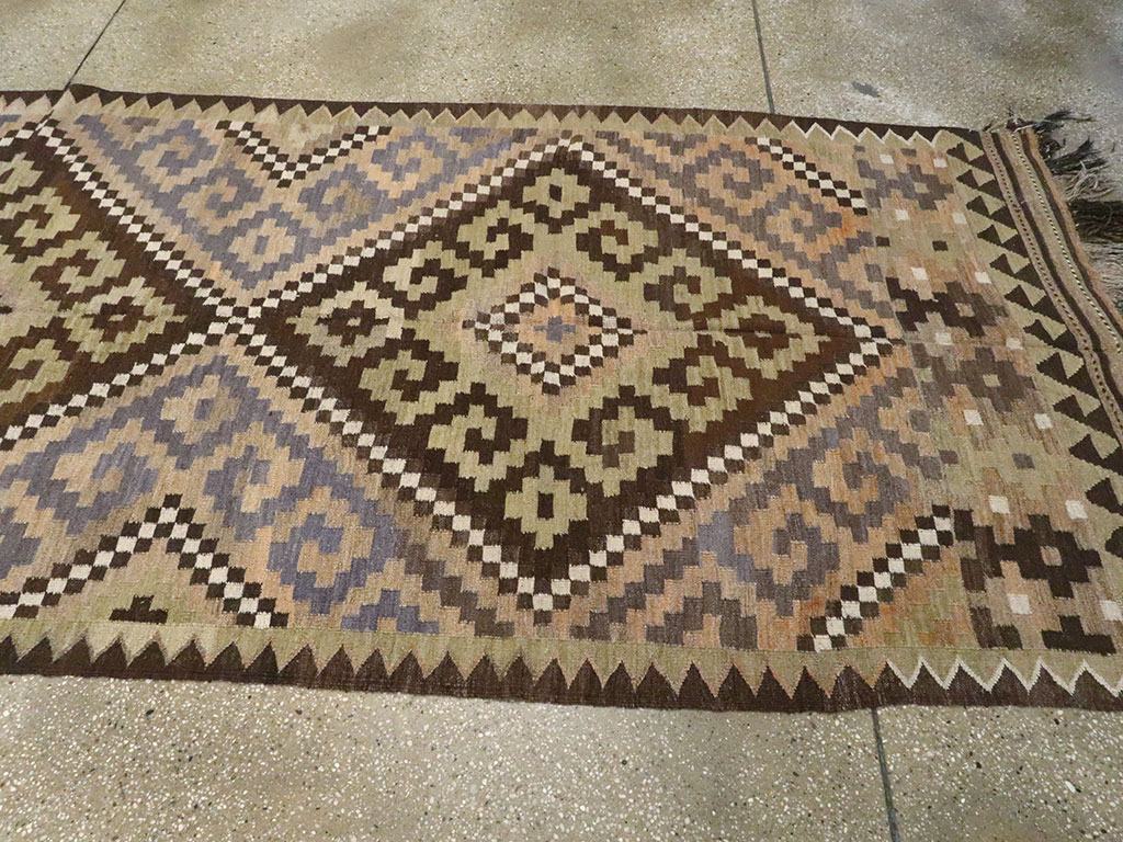 Vintage Scandinavian Flatweave Kilim Runner, No.9812 - Staging