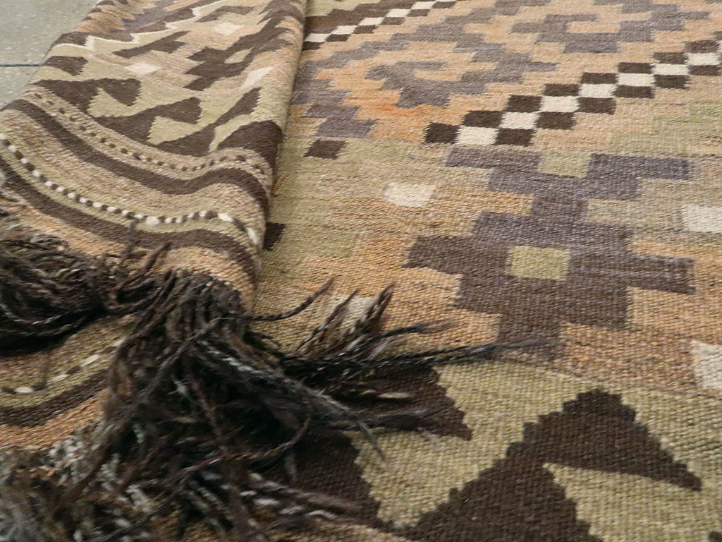 Vintage Scandinavian Flatweave Kilim Runner, No.9812 - Staging