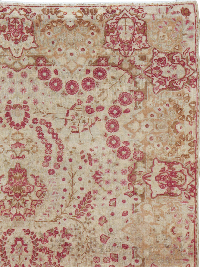 Antique Persian Lavar Kerman Rug, No.9830 - Staging