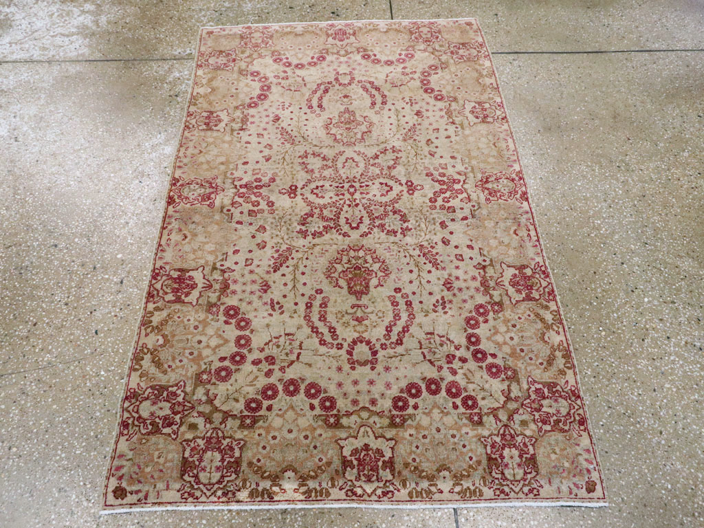 Antique Persian Lavar Kerman Rug, No.9830 - Staging